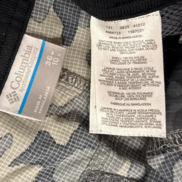Columbia Camo Camoflauge Cargo Shorts Fishing Outdoors Hiking Casual Size 34. - Picture 2 of 8